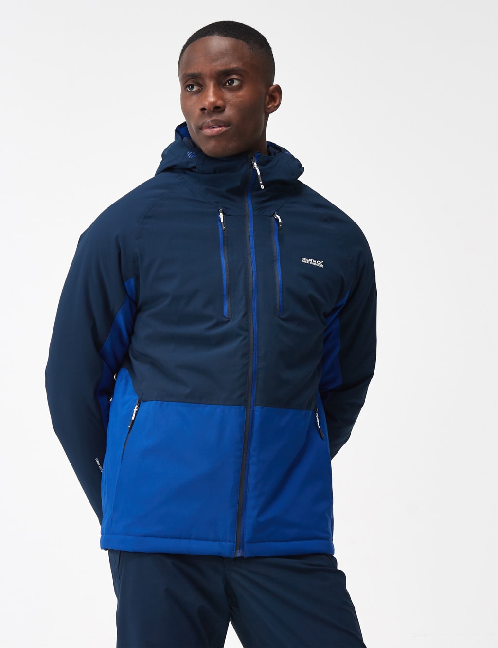 Regatta Men's Highton Waterproof Padded Anorak - S - Blue Mix, Blue Mix,Black Mix