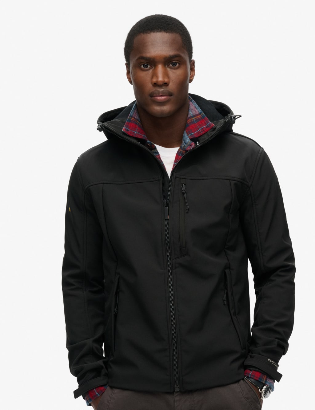 Superdry Men's Hooded Utility Jacket - XL - Black, Black,Navy