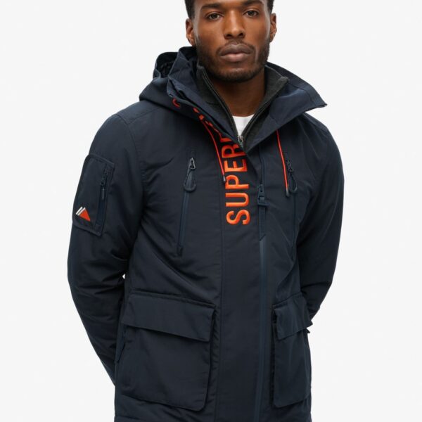 Superdry Men's Hooded Padded Anorak - L - Navy, Navy
