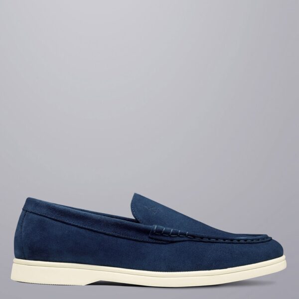 Charles Tyrwhitt Men's Suede Slip On Shoes - 8 - Blue, Blue
