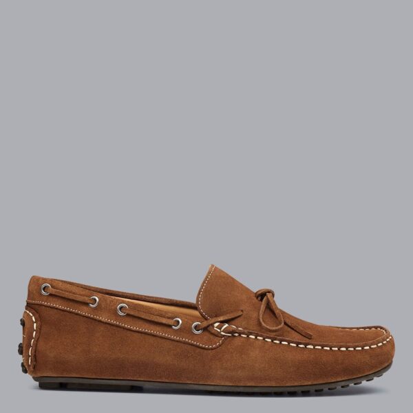 Charles Tyrwhitt Men's Suede Slip On Driving Loafers - 9 - Brown, Brown