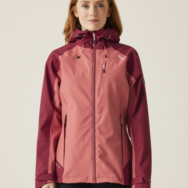 Regatta Women's Birchdale Waterproof Hooded Rain Jacket - 12 - Pink Mix, Pink Mix