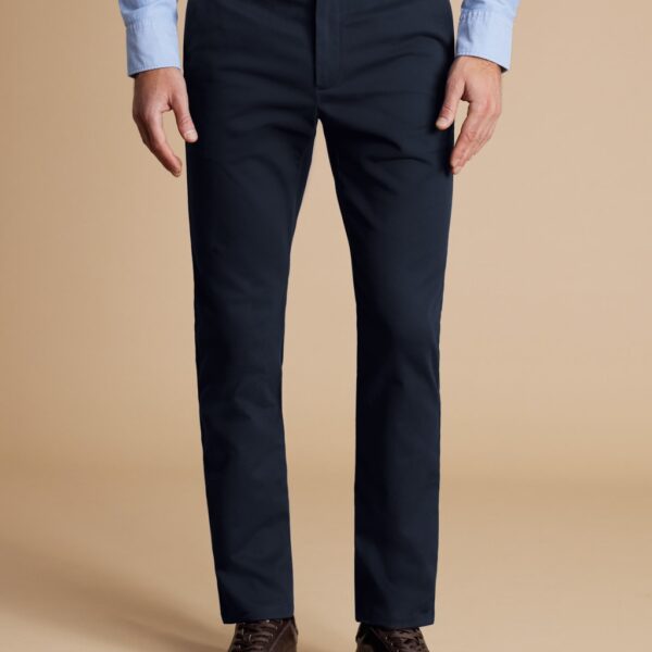 Charles Tyrwhitt Men's Extra Slim Fit Pure Cotton Non-Iron Chinos - 3230 - Navy, Black,Dark Grey,Navy,Khaki,Stone,Tan