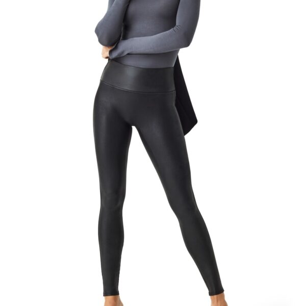 Spanx Women's Shaping Faux Leather Leggings - XS - Black, Black