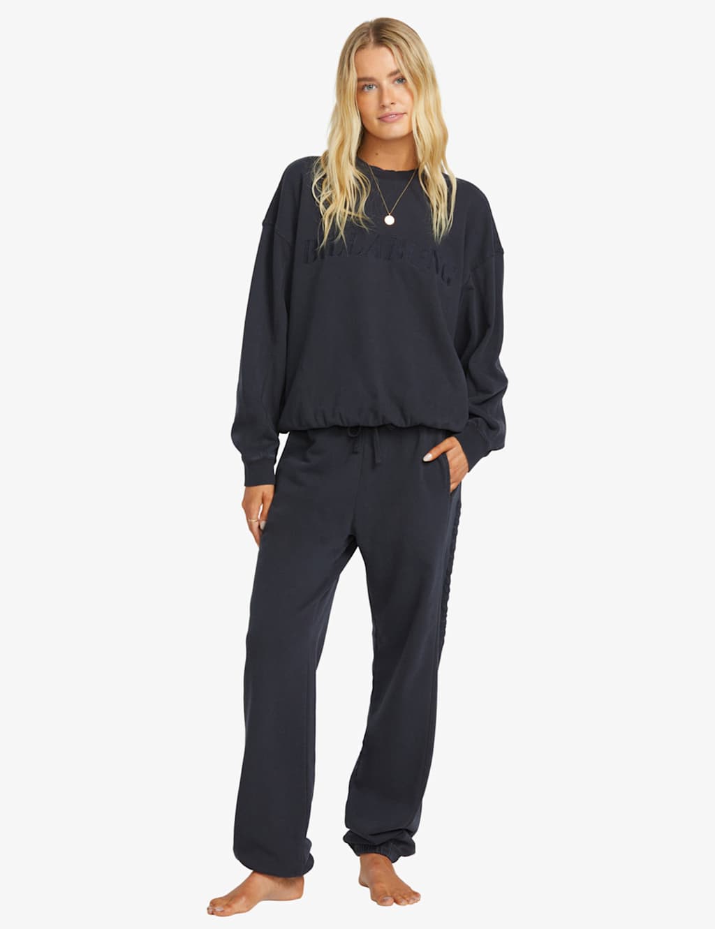 Billabong Women's So Typical Cotton Rich Drawstring Joggers - XL - Black, Black