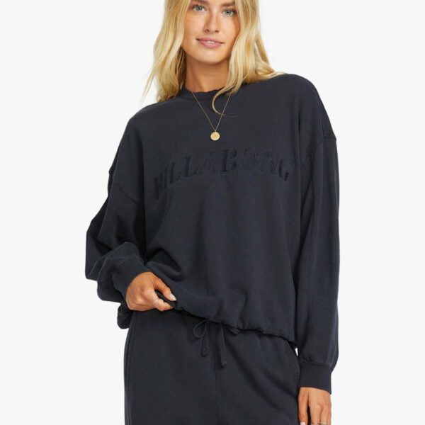 Billabong Women's So Typical Cotton Rich Sweatshirt - M - Black, Black