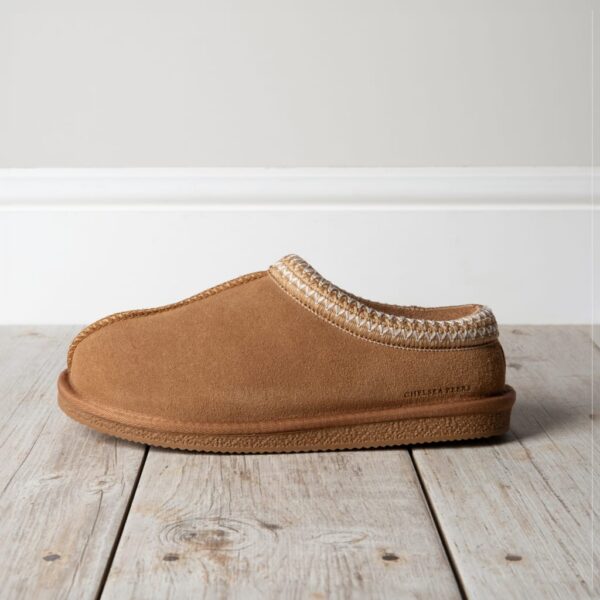 Chelsea Peers Women's Suede Sheepskin Mule Slippers - Tan, Tan