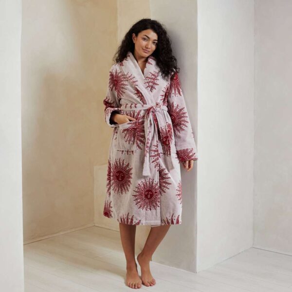 Chelsea Peers Women's Pure Cotton Sun Print Dressing Gowns - 14-16 - Red Mix, Red Mix