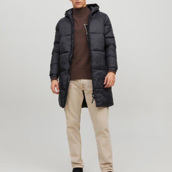 Jack & Jones Men's Hooded Padded Puffer Jacket - S - Black, Black