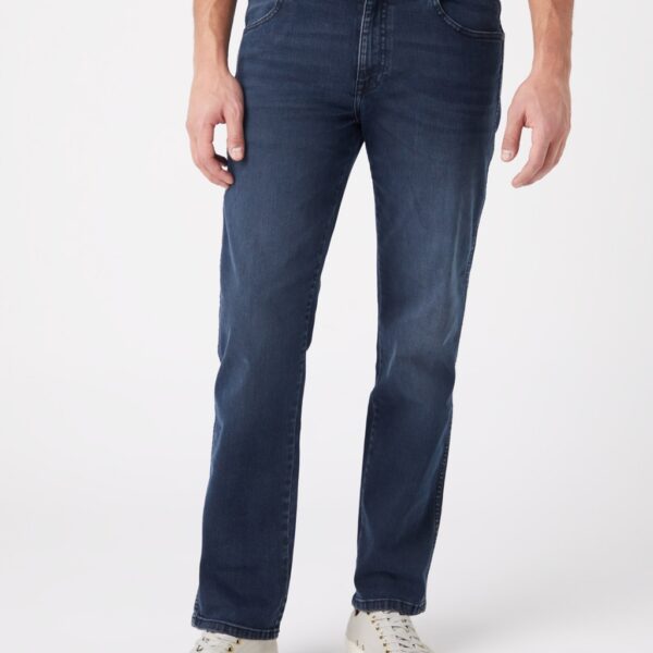 Wrangler Men's Slim Fit 5 Pocket Jeans - 38/32 - Blue Denim, Blue Denim