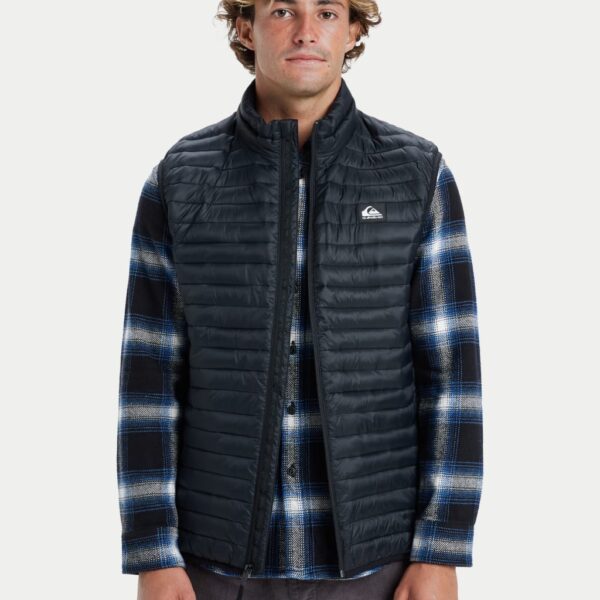 Quiksilver Men's Padded Funnel Neck Gilet - M - Black, Black