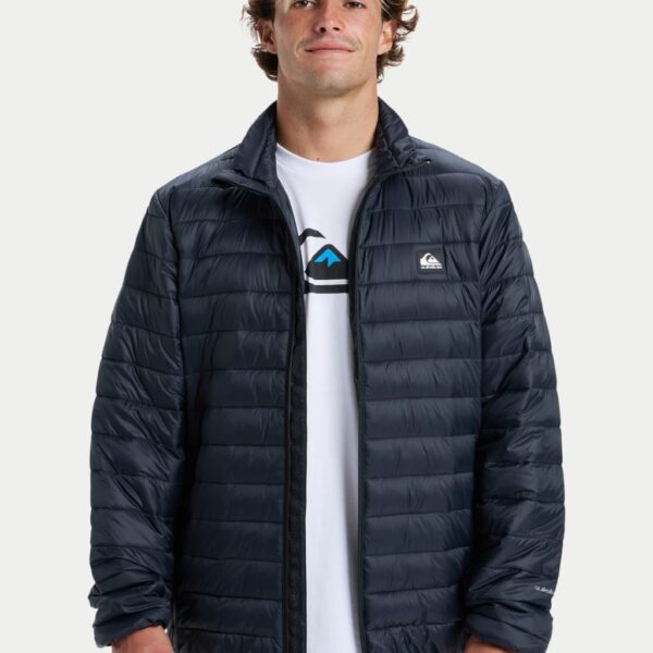 Quiksilver Men's Padded Puffer Jacket - L - Black, Black