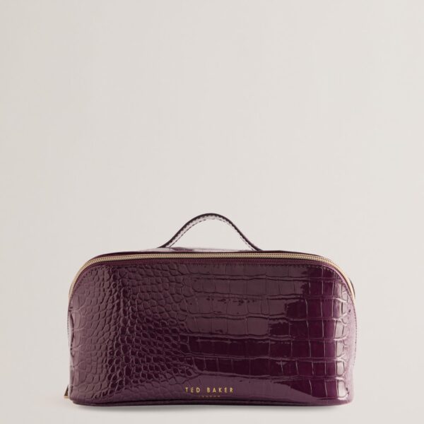 Ted Baker Women's Haanas Imitation Croc Large Washbag - Purple, Purple