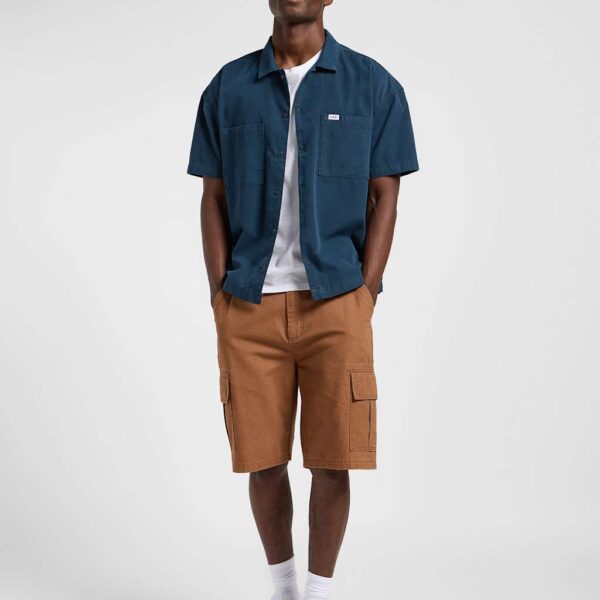 Lee Men's Pure Cotton Cargo Shorts - 36 - Brown, Brown,Green