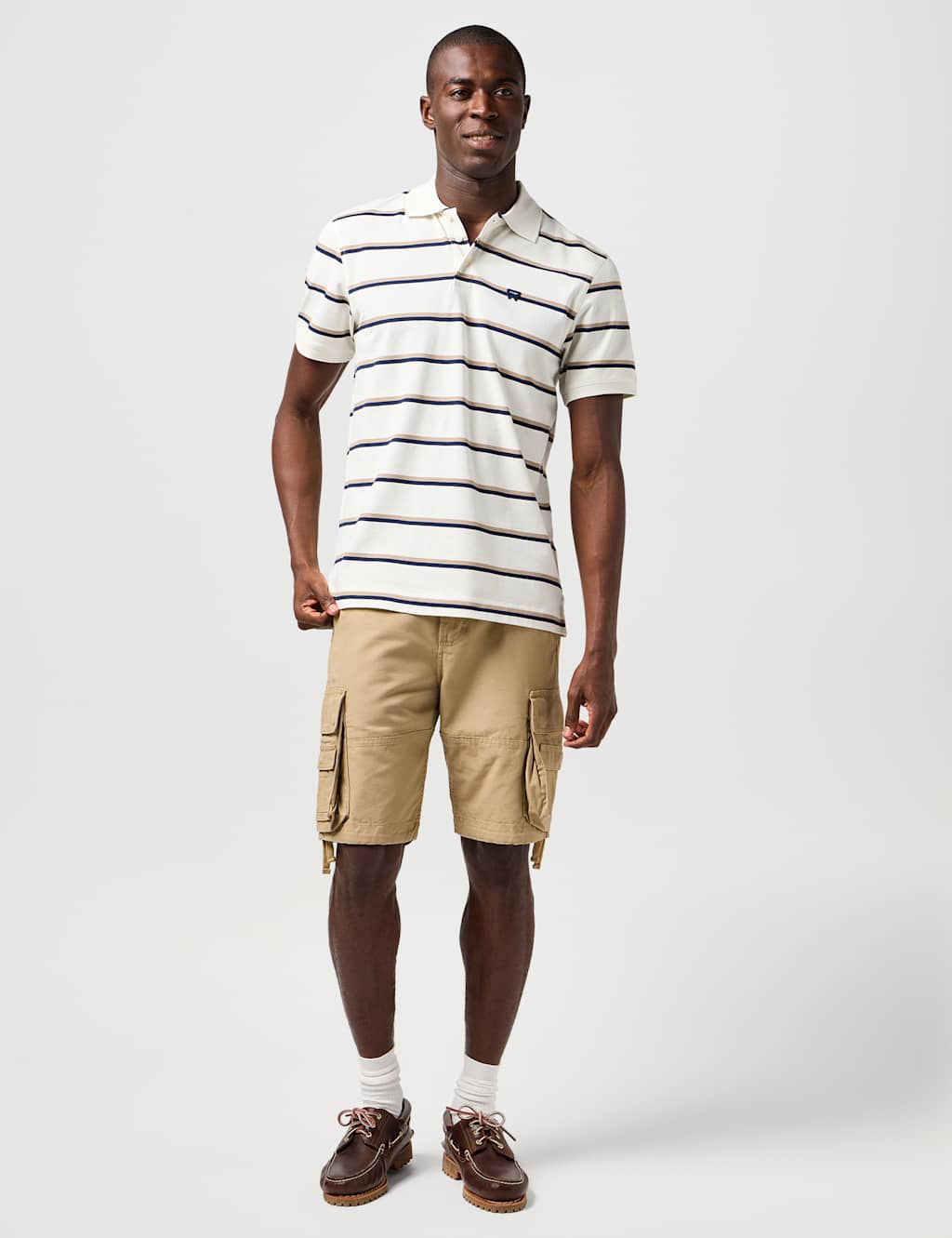 Wrangler Men's Casey Jones Pure Cotton Cargo Shorts - 34 - Brown, Brown,Beige