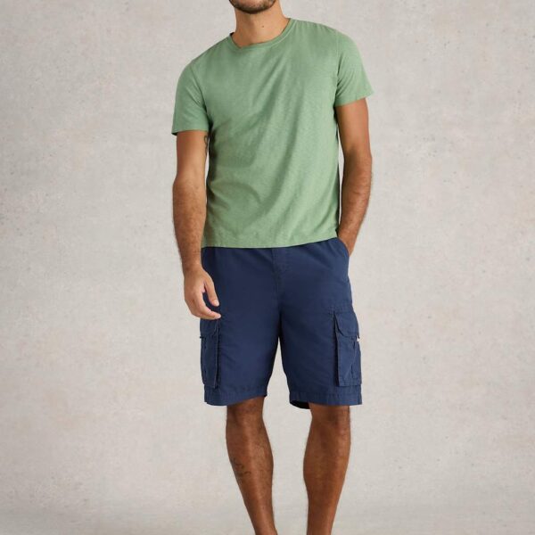 White Stuff Men's Pure Cotton Cargo Shorts - 34REG - Navy, Navy,Natural
