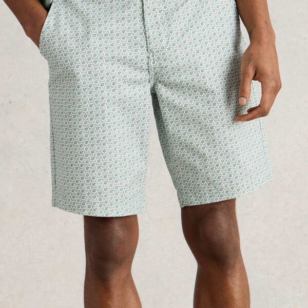 White Stuff Men's Geometric Print Chino Shorts - 36REG - Blue Mix, Blue Mix