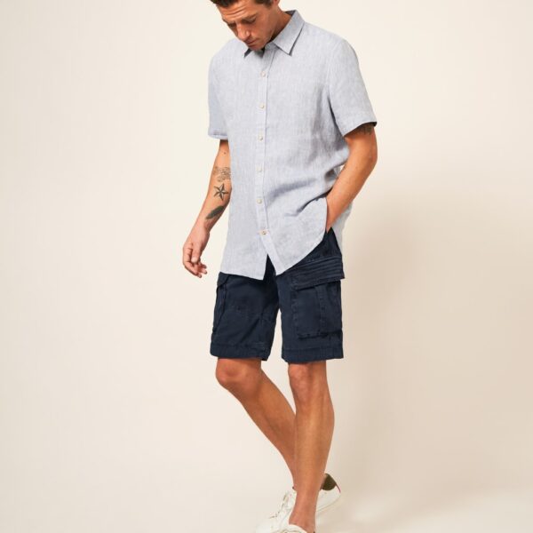 White Stuff Men's Pure Cotton Cargo Shorts - 30REG - Navy, Navy