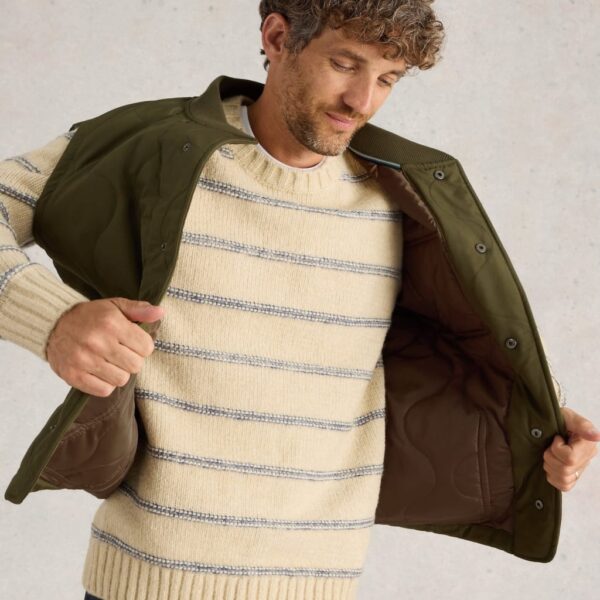 White Stuff Men's Quilted Padded Gilet - M - Green, Green