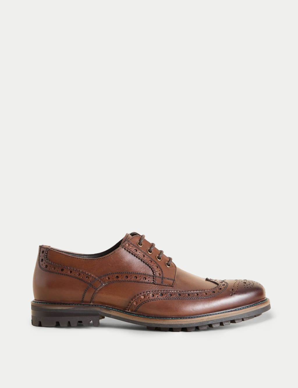 White Stuff Men's Leather Brogues - 7 - Brown, Brown