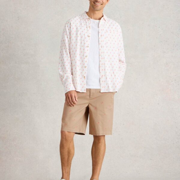 White Stuff Men's Regular Fit Flamingo Chino Shorts - 34REG - Natural Mix, Natural Mix