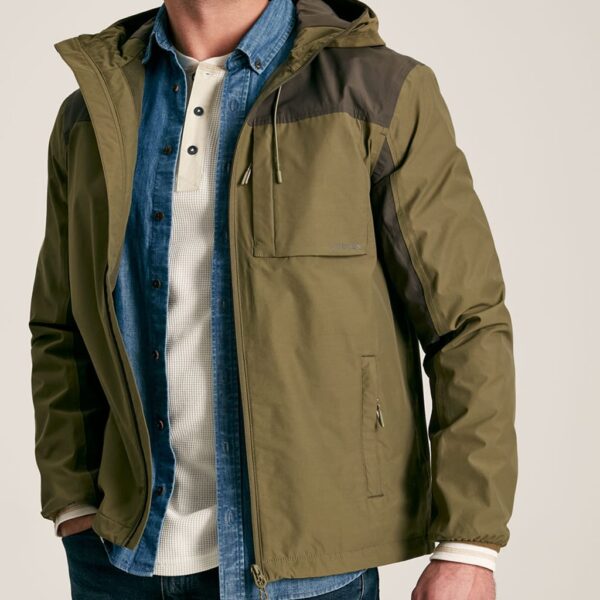 Joules Men's Cotton Blend Padded Anorak - M - Green, Green,Navy,Orange