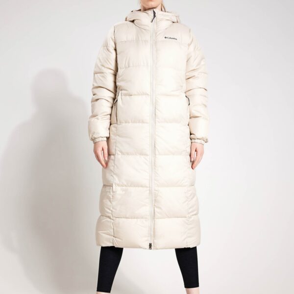 Columbia Women's Puffect Hooded Longline Puffer Jacket - XL - Beige, Beige