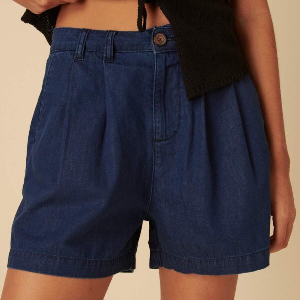 Nobody's Child Women's Denim High Waisted Shorts - 10 - Blue, Blue