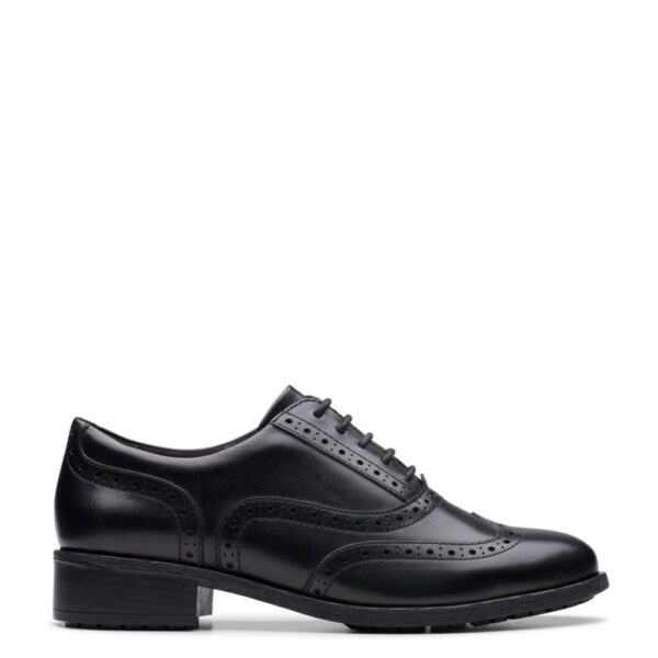 Clarks Women's Leather Lace Up Brogues - 4.5 - Black, Black