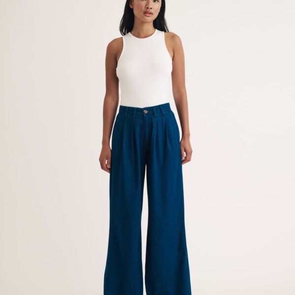 Nobody's Child Women's Denim Wide Leg Trousers - 16REG, Denim