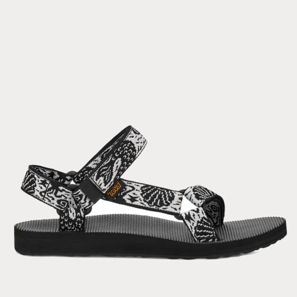 Teva Women's Original Universal Ankle Strap Flat Sandals - 6 - Black/White, Cream Mix,Black/White