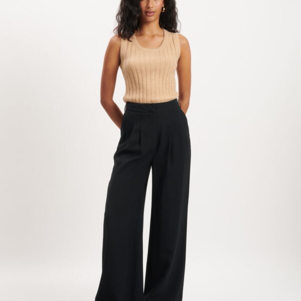 Nobody's Child Women's Pleat Front Tailored Trousers - 10 - Black, Black