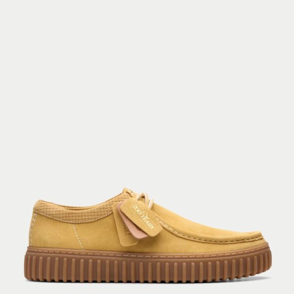 Clarks Men's Leather Walking Shoes - 9 - Yellow, Cream,Red,Yellow