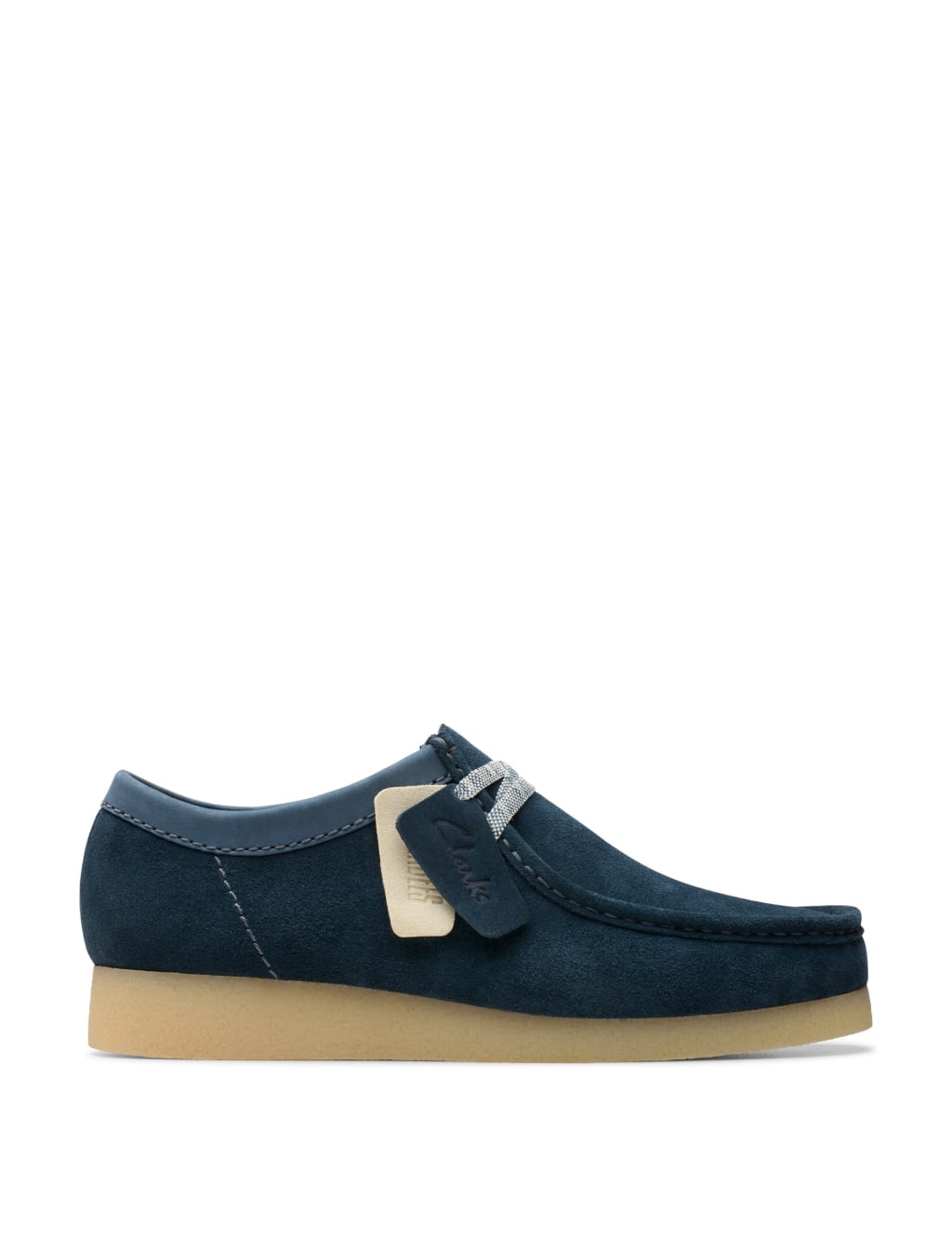 Clarks Men's Wallabee Suede Shoes - 9 - Blue, Black,Blue