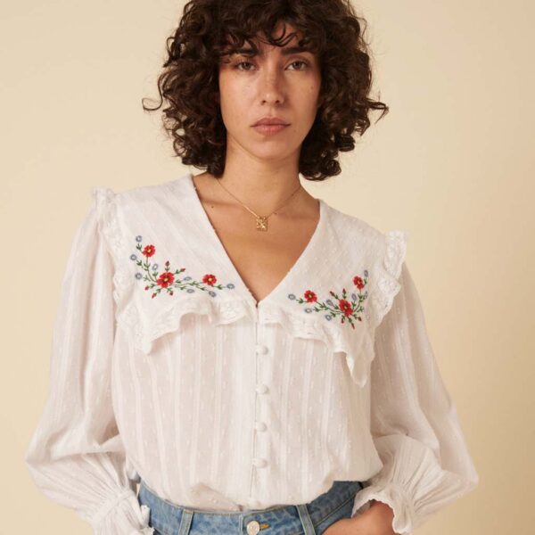 Nobody's Child Women's Pure Cotton Blouse - 12 - White, White