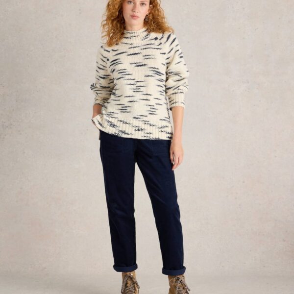 White Stuff Women's Cord Patch Pocket Trousers - 16 - Navy, Navy