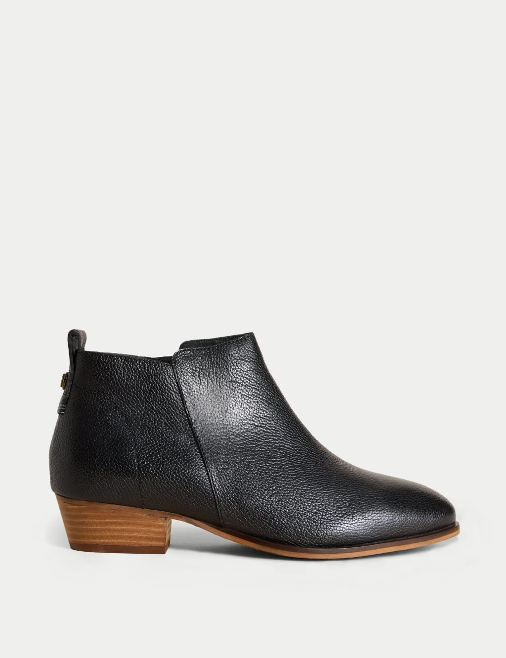 White Stuff Women's Leather Block Heel Ankle Boots - 5.5 - Black, Black,Pewter,Tan
