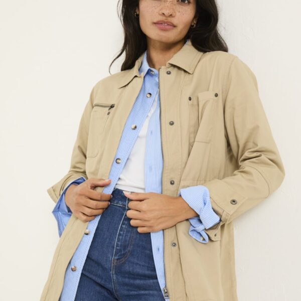 Fatface Women's Pure Cotton Lightweight Jacket - 8 - Stone, Stone