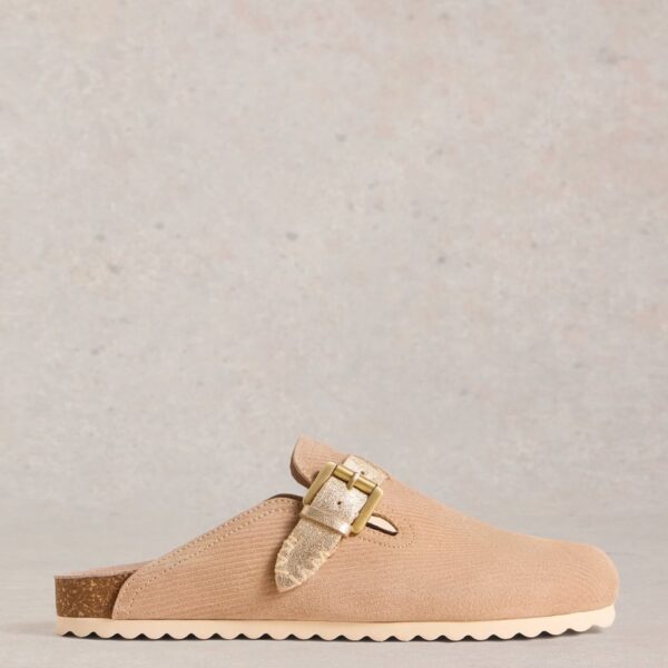 White Stuff Women's Suede Buckle Mules - 5 - Natural Mix, Natural Mix