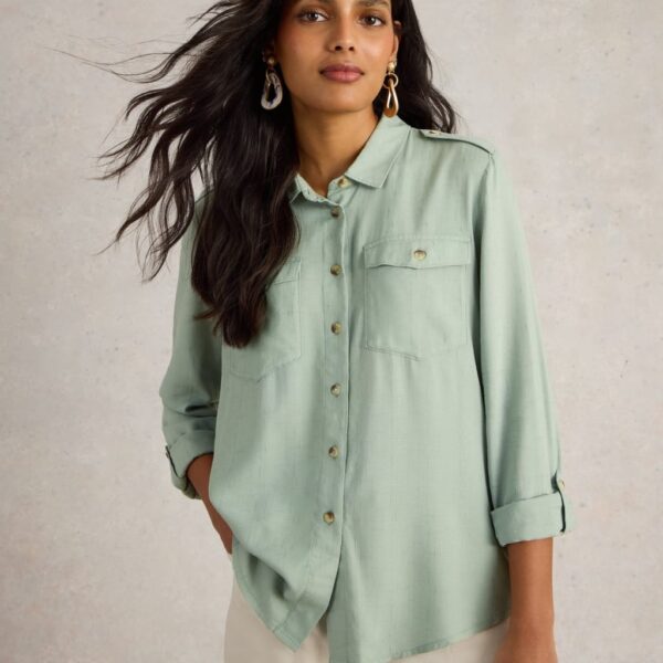 White Stuff Women's Utility Shirt - 12 - Green, Green