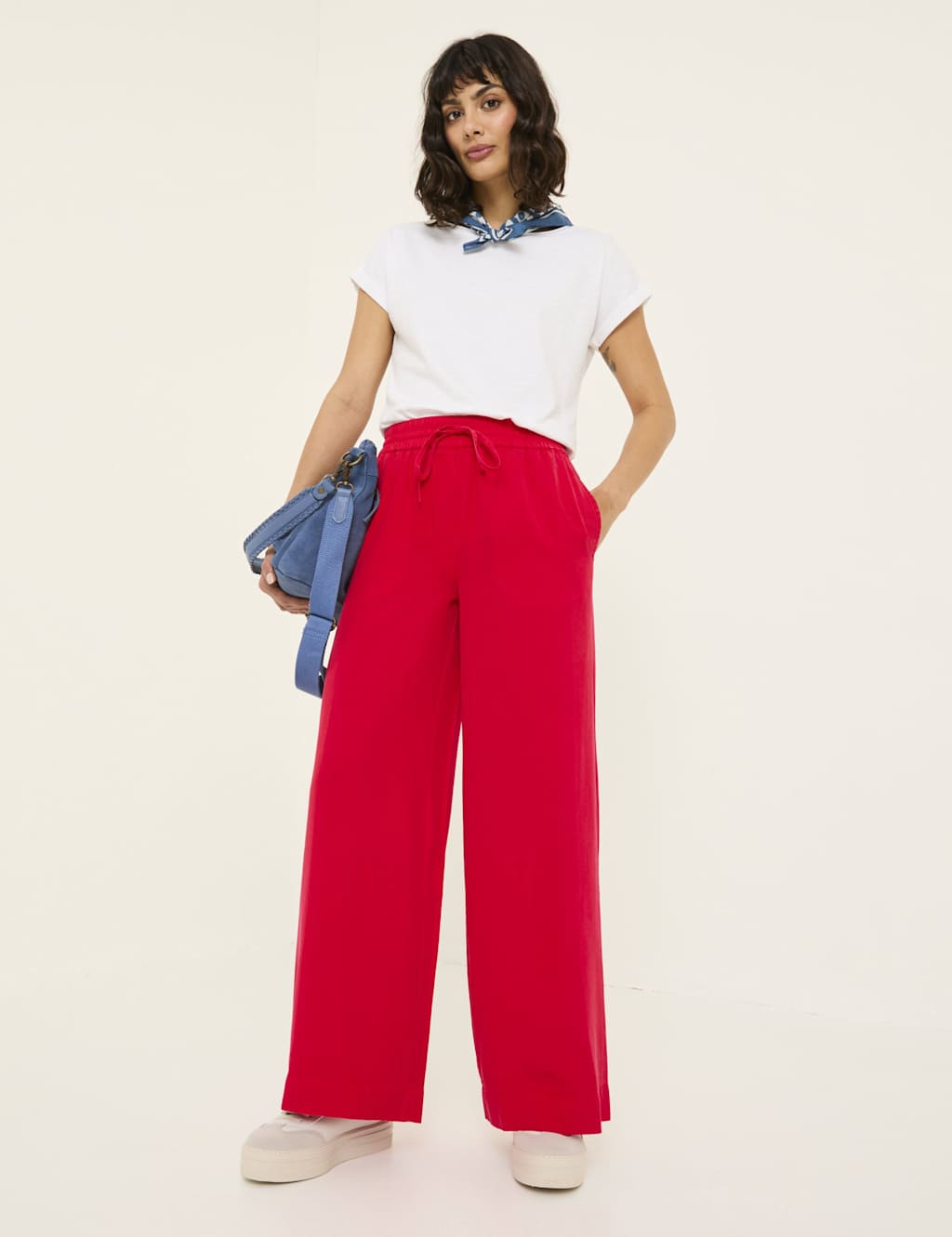 Fatface Women's Luna Drawstring Trousers - 12REG - Red, Red