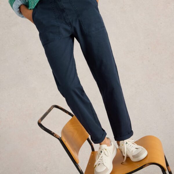 White Stuff Women's Cotton Rich Chinos - 12REG - Navy, Navy,Pink,Black,Natural,Green