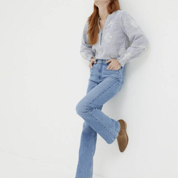 Fatface Women's Flared Jeans - 14REG - Light Blue, Light Blue