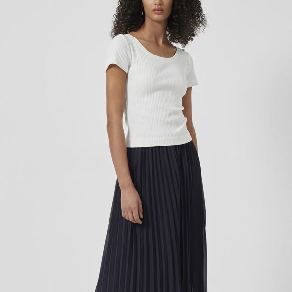 French Connection Women's Pleated Midi Skirt - XS - Navy, Navy,Blue