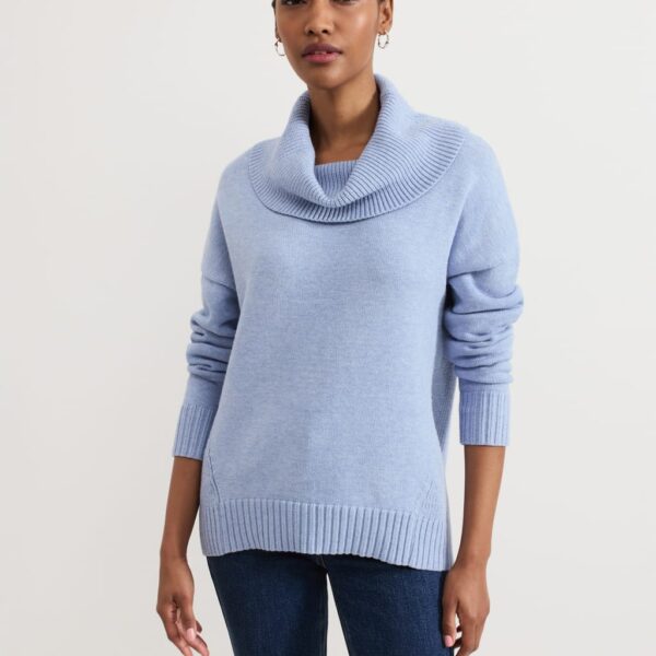 Phase Eight Women's Textured Cowl Neck Jumper - XS - Blue, Blue