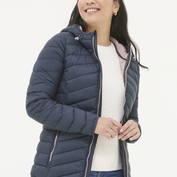 Fatface Women's Lightweight Hooded Puffer Jacket - 6 - Navy, Navy