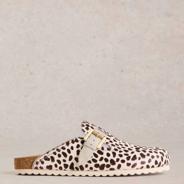 White Stuff Women's Suede Animal Print Mules - 5 - Natural Mix, Natural Mix