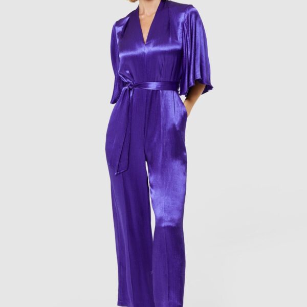Closet London Purple Wide Leg Jumpsuit