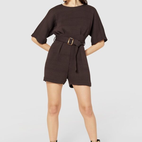 Closet London Brown Kimono Playsuit