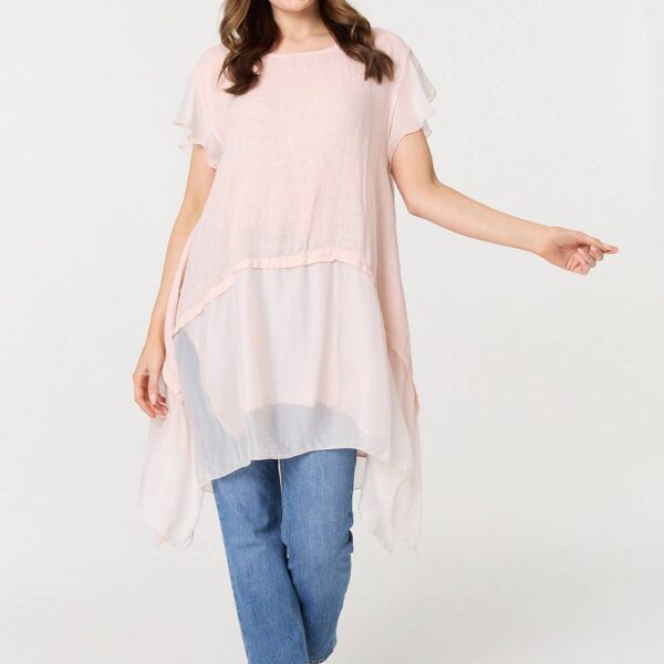 Cap Sleeve Relaxed Longline Tunic Top